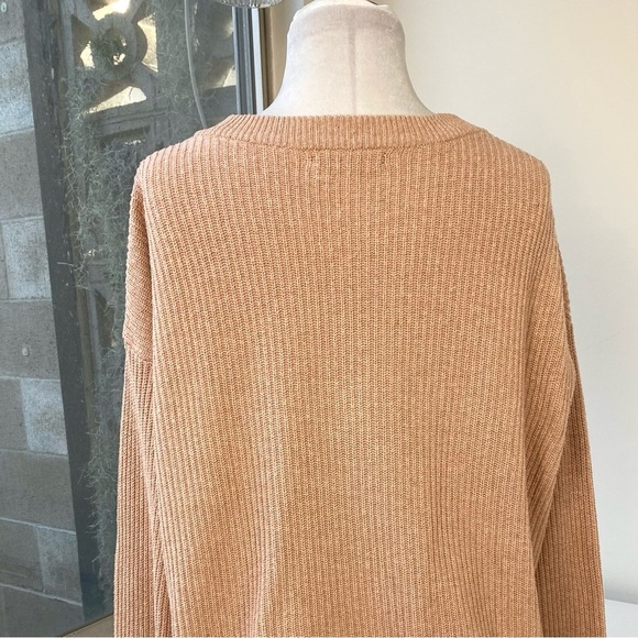 MADEWELL Cozy Ribbed Pocket Sweater in Camel Blush, Size S - Picture 6 of 12